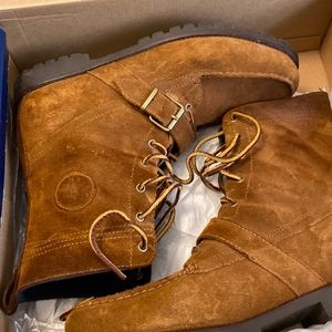 Brown suede Ralph Lauren polo boots